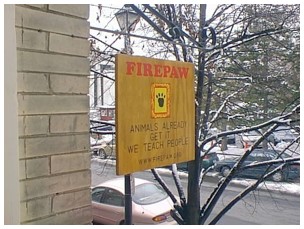 firepaw signage outside angled